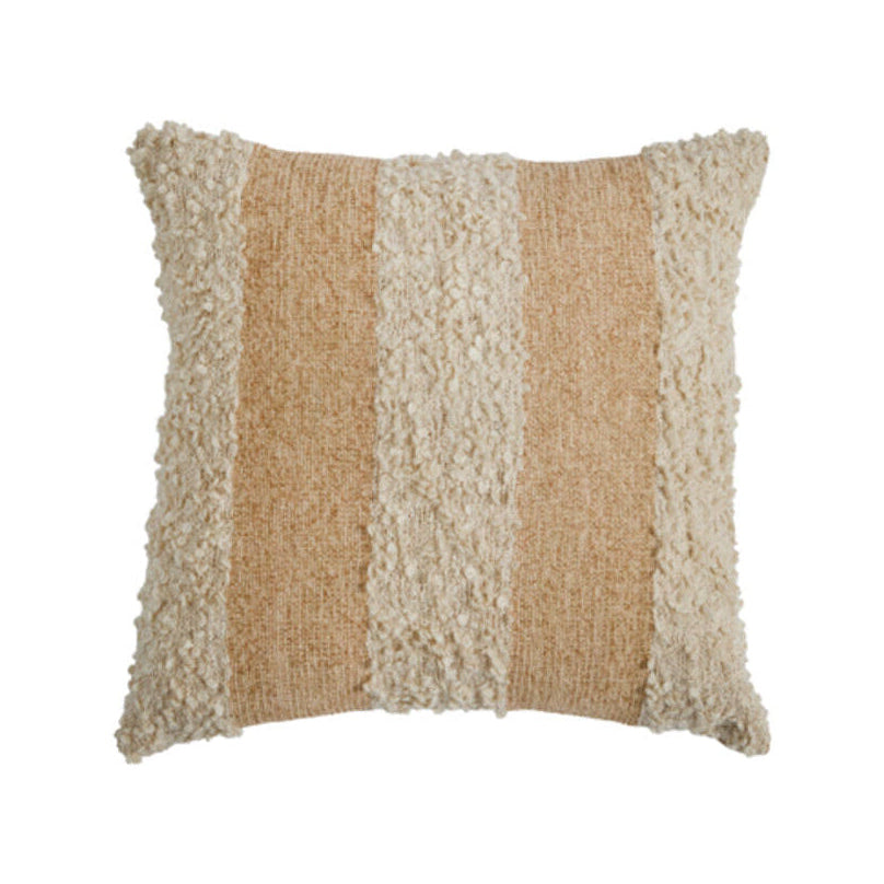 Nimba Sand & Light Peach Striped Square Cushion 45x45cm