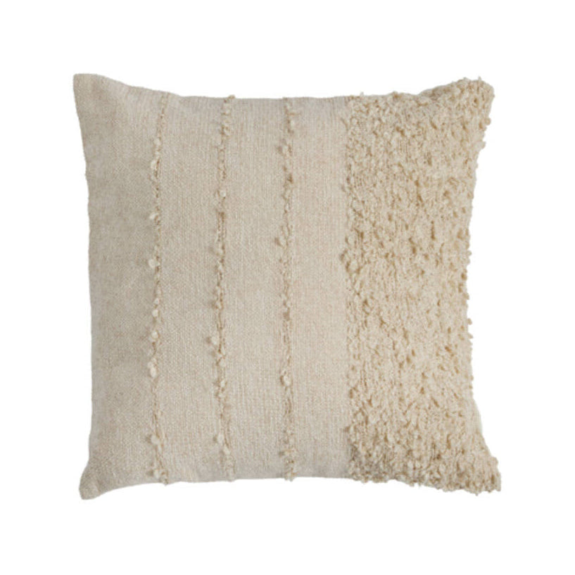 Tiani Beige Striped Square Cushion 45x45cm