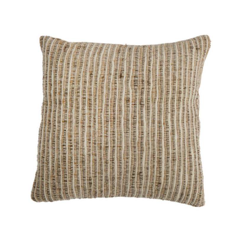 Lunca Cream & Brown Striped Square Cushion 45x45cm