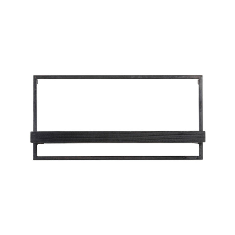 Maddison Matt Black Wood Wall Shelf 60cm