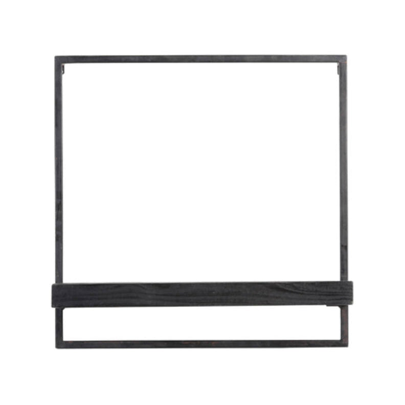 Maddison Matt Black Wood Wall Shelf 50cm
