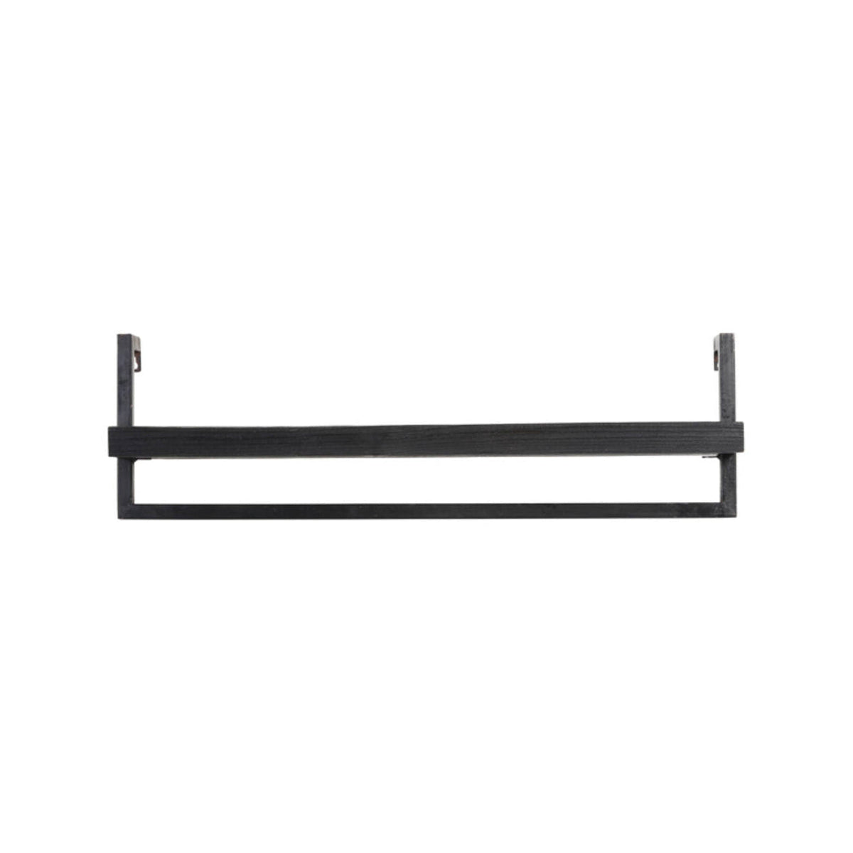 Maddison Matt Black Wood Wall Shelf 80cm