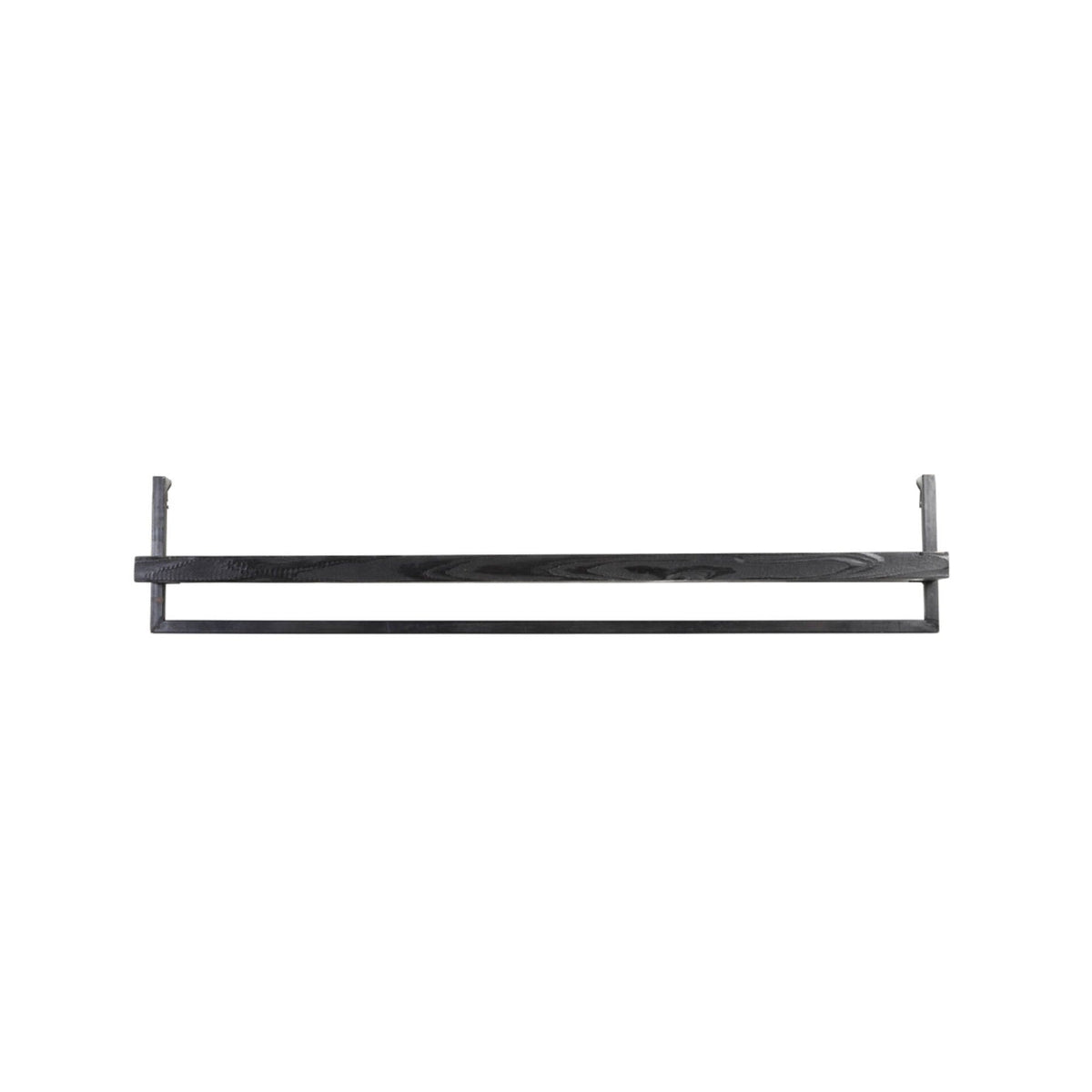 Maddison Matt Black Wood Wall Shelf 120cm