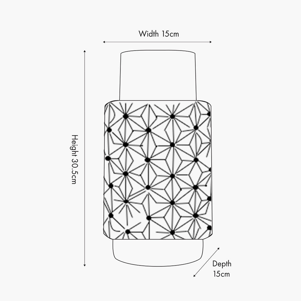 Sidra Aquamarine Stoneware Etch Detail Vase