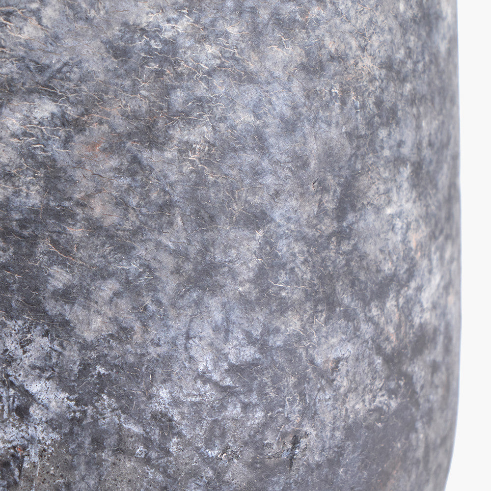 Vulcan Grey Volcanic Effect Stoneware Vase