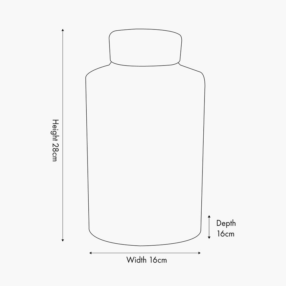 Samara Blue and White Ceramic Aztec Design Lidded Ginger Jar