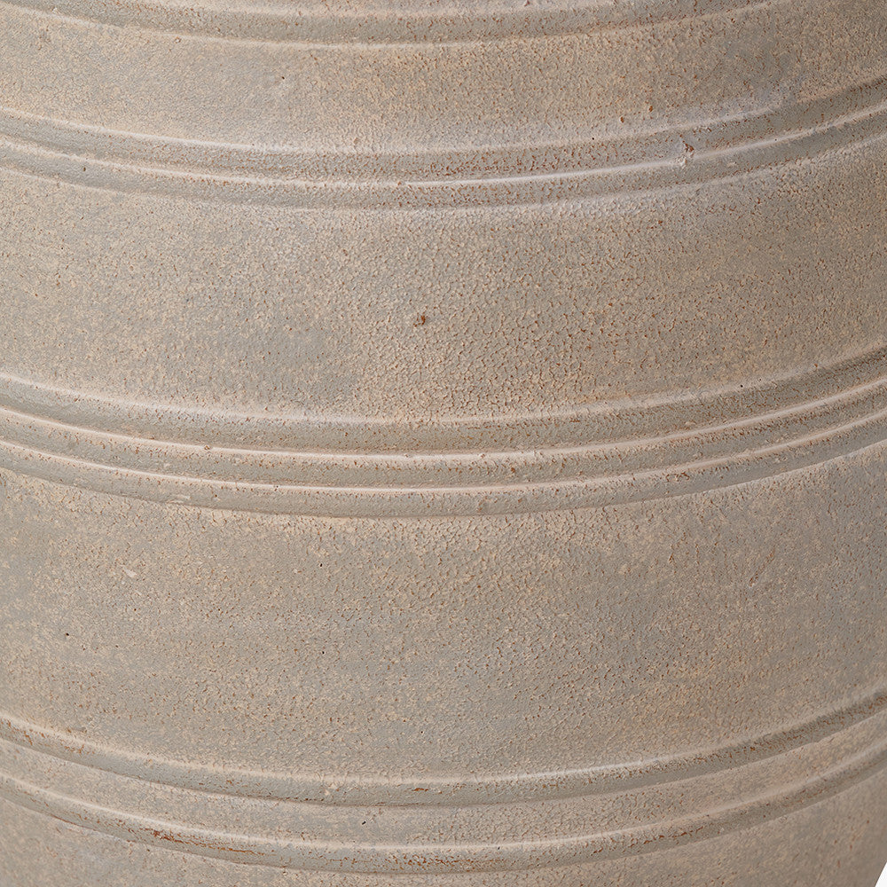 Grey Wash Fibrestone Decorative Vase with Handles