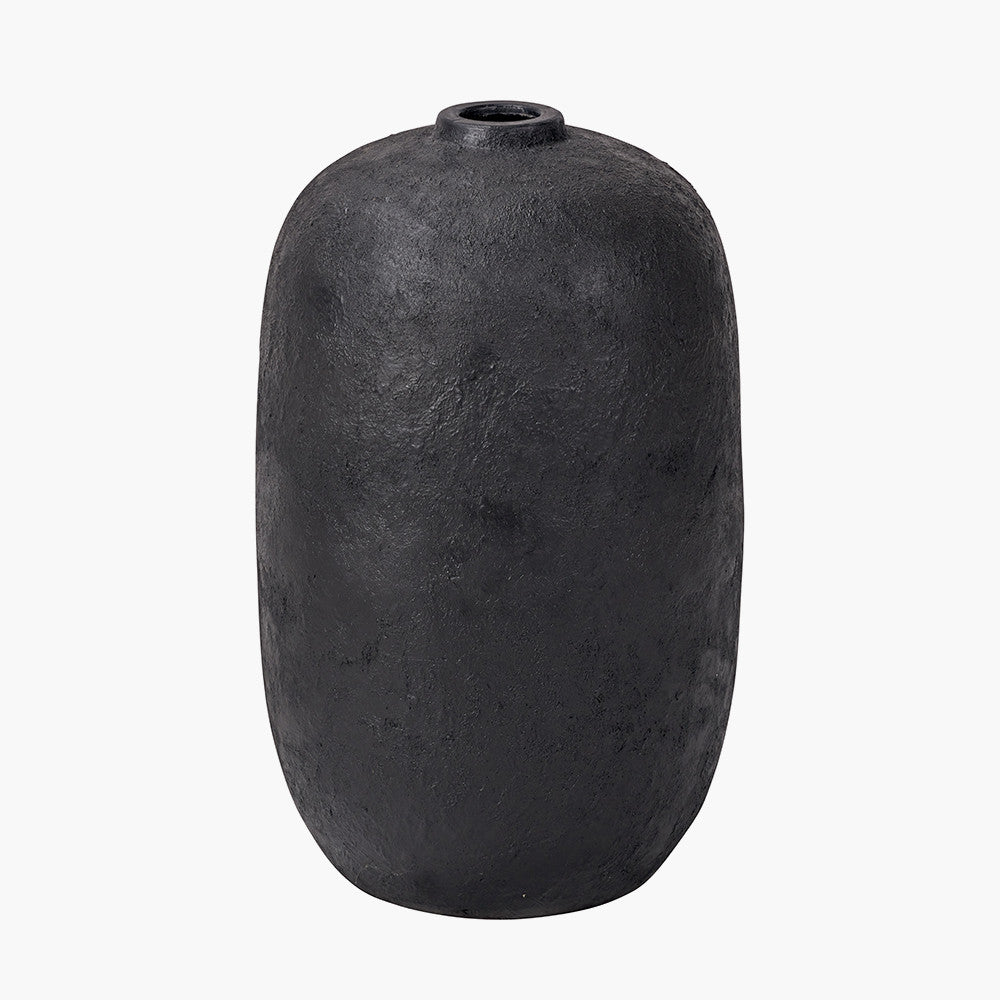Black Fibrestone Decorative Vase Tall