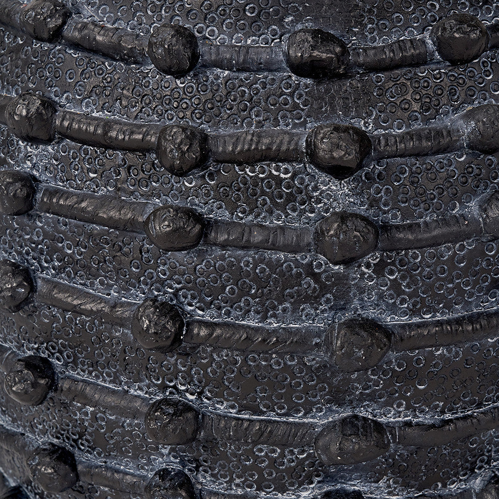 Black Bobble Fibrestone Decorative Planter Large