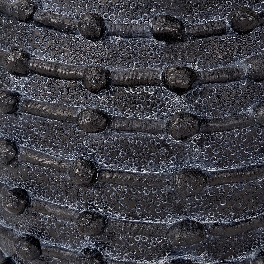 Black Bobble Fibrestone Decorative Planter