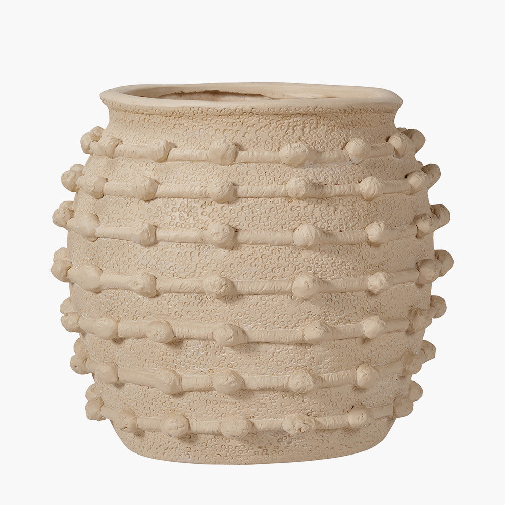 bobble plant pot Cream Bobble Fibrestone Decorative Planter Large