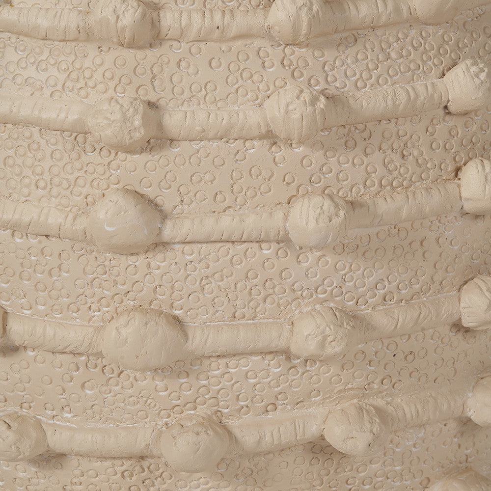 Cream Bobble Fibrestone Decorative Planter Large