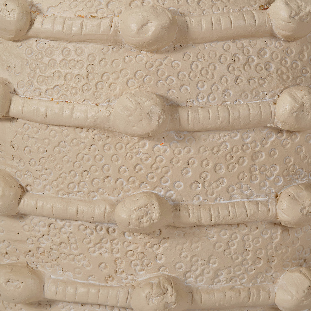Cream Bobble Fibrestone Decorative Planter