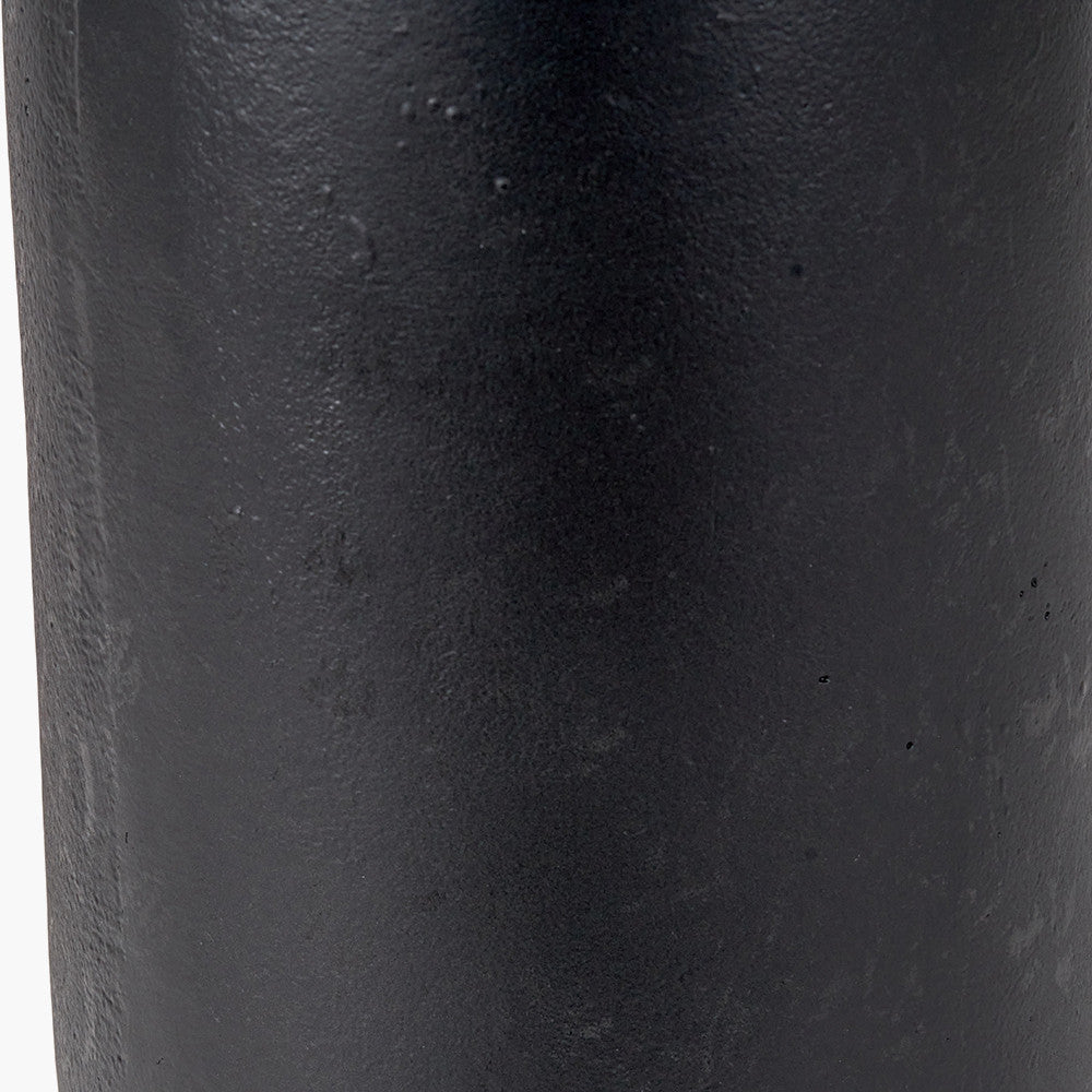 Black Metal Bullet Vase Tall