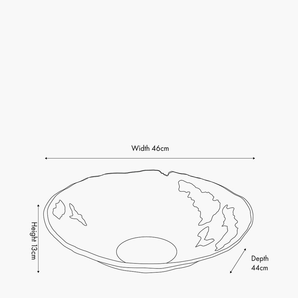 Gold Cast Metal Decorative Bowl