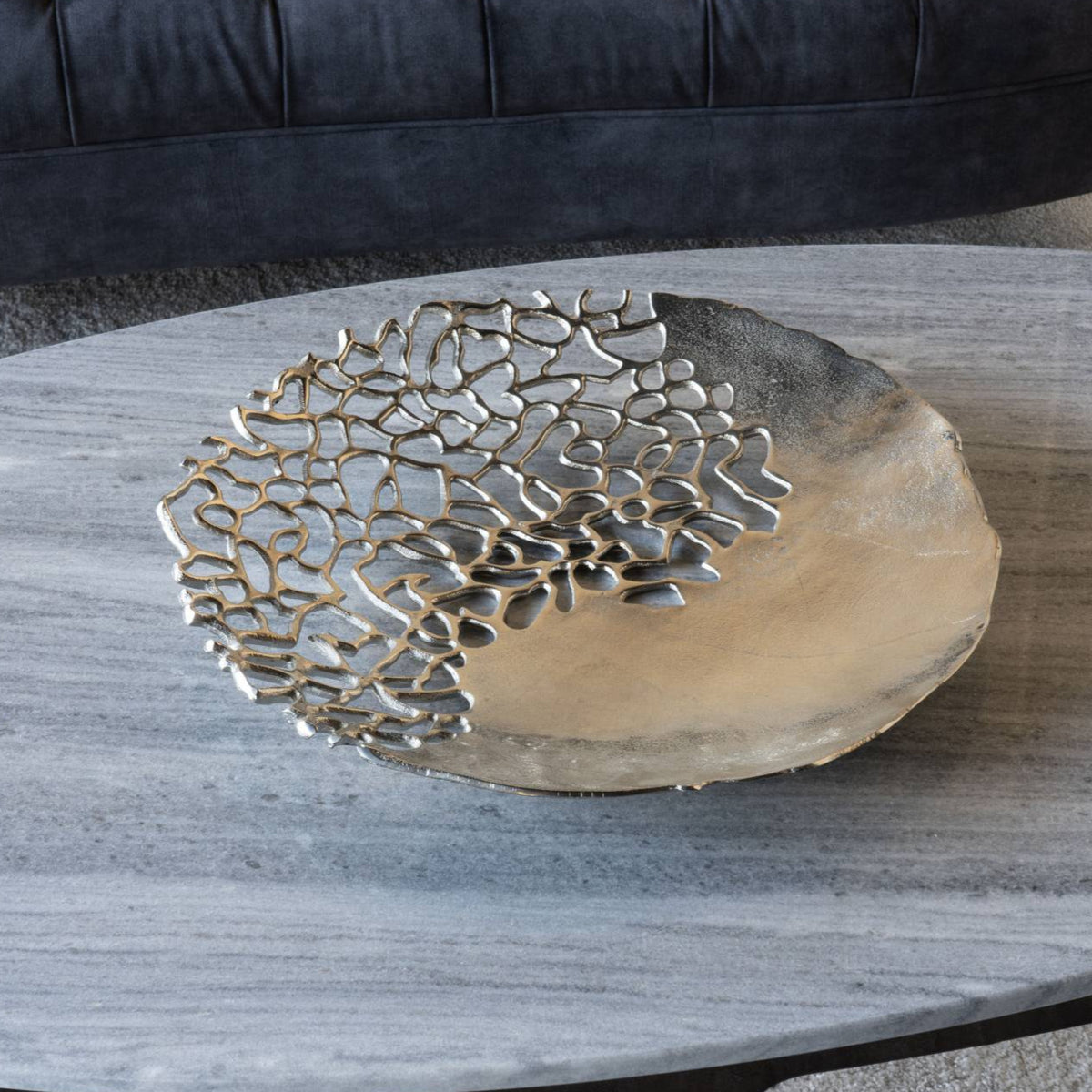 Apo Aluminium Silver Coral Platter