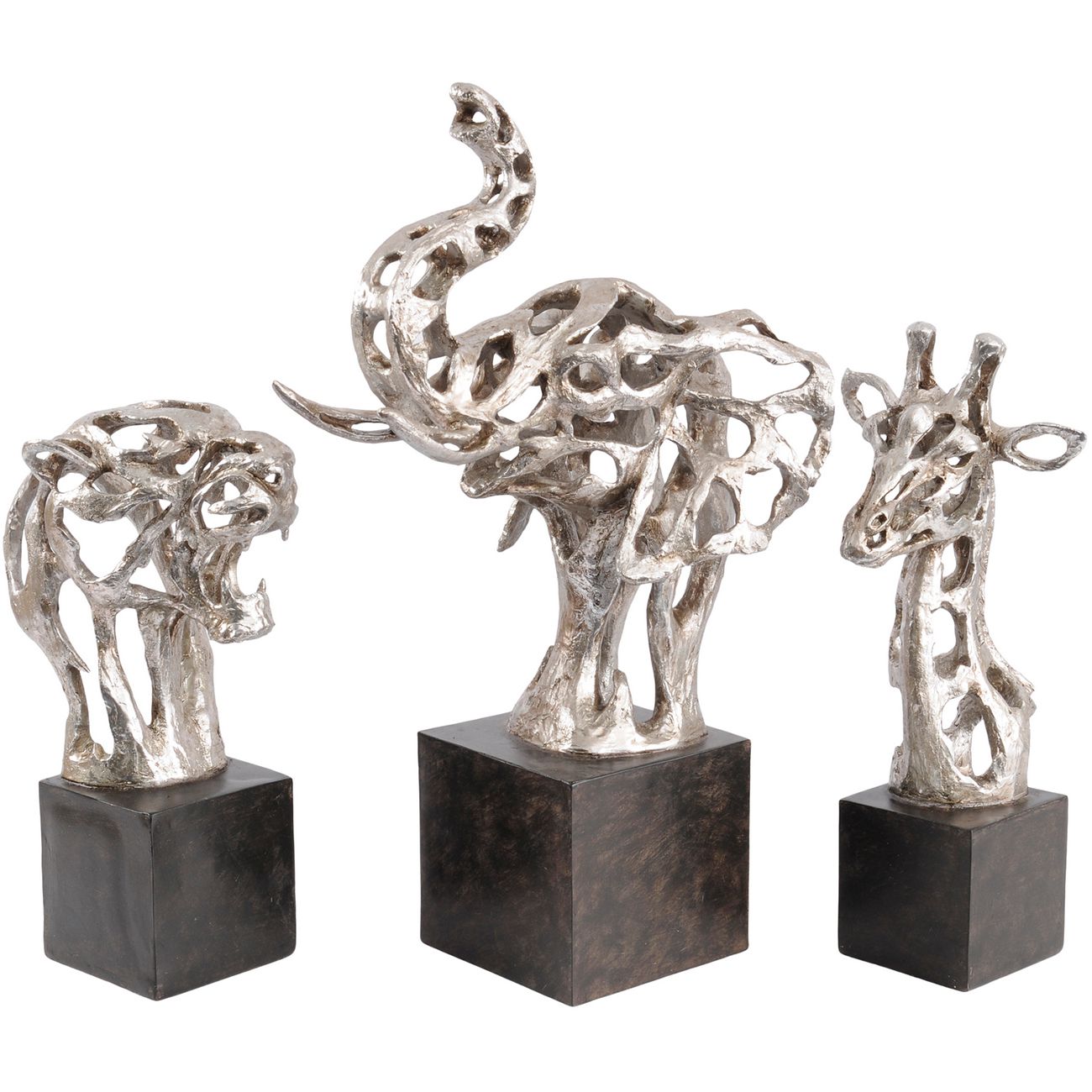 Addo Silver Elephant Head Sculpture range setting