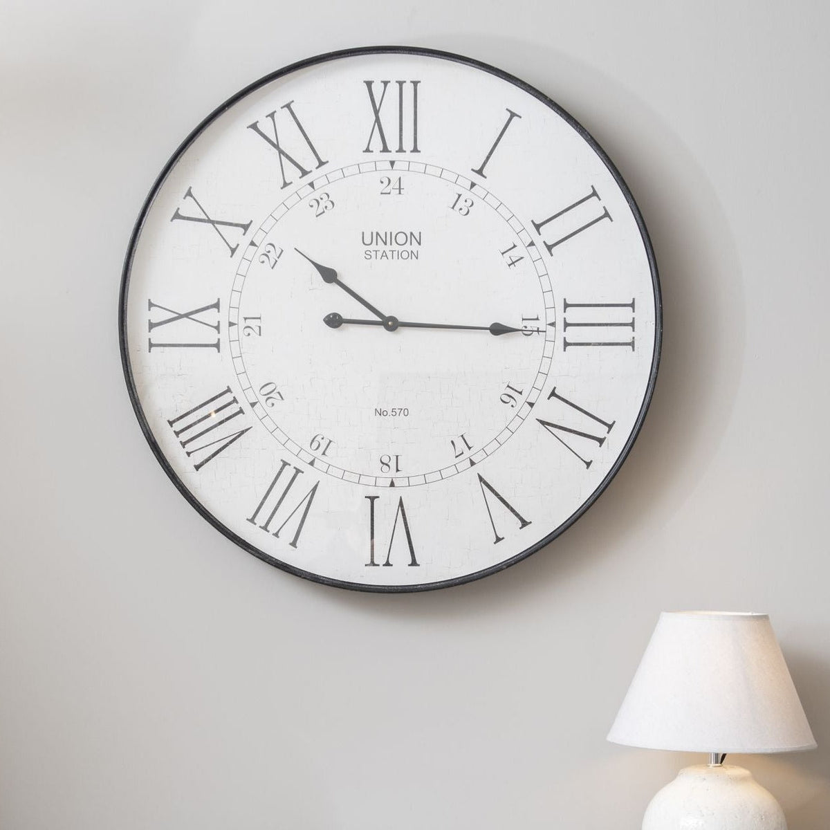 Union Station White Face Wall Clock