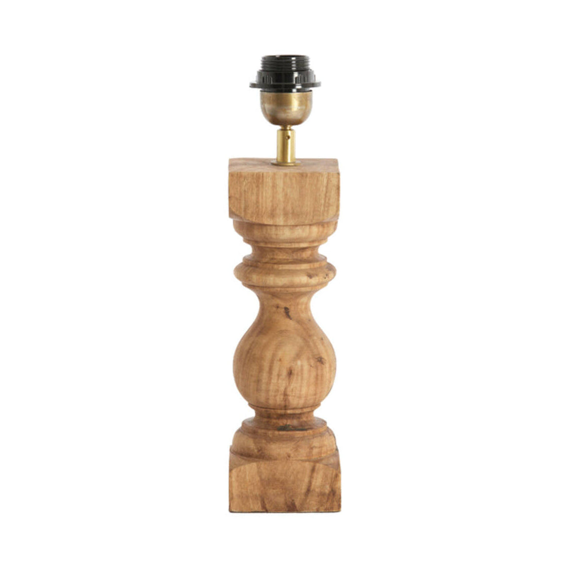 Cumani Dark Brown Wood Table Lamp Base
