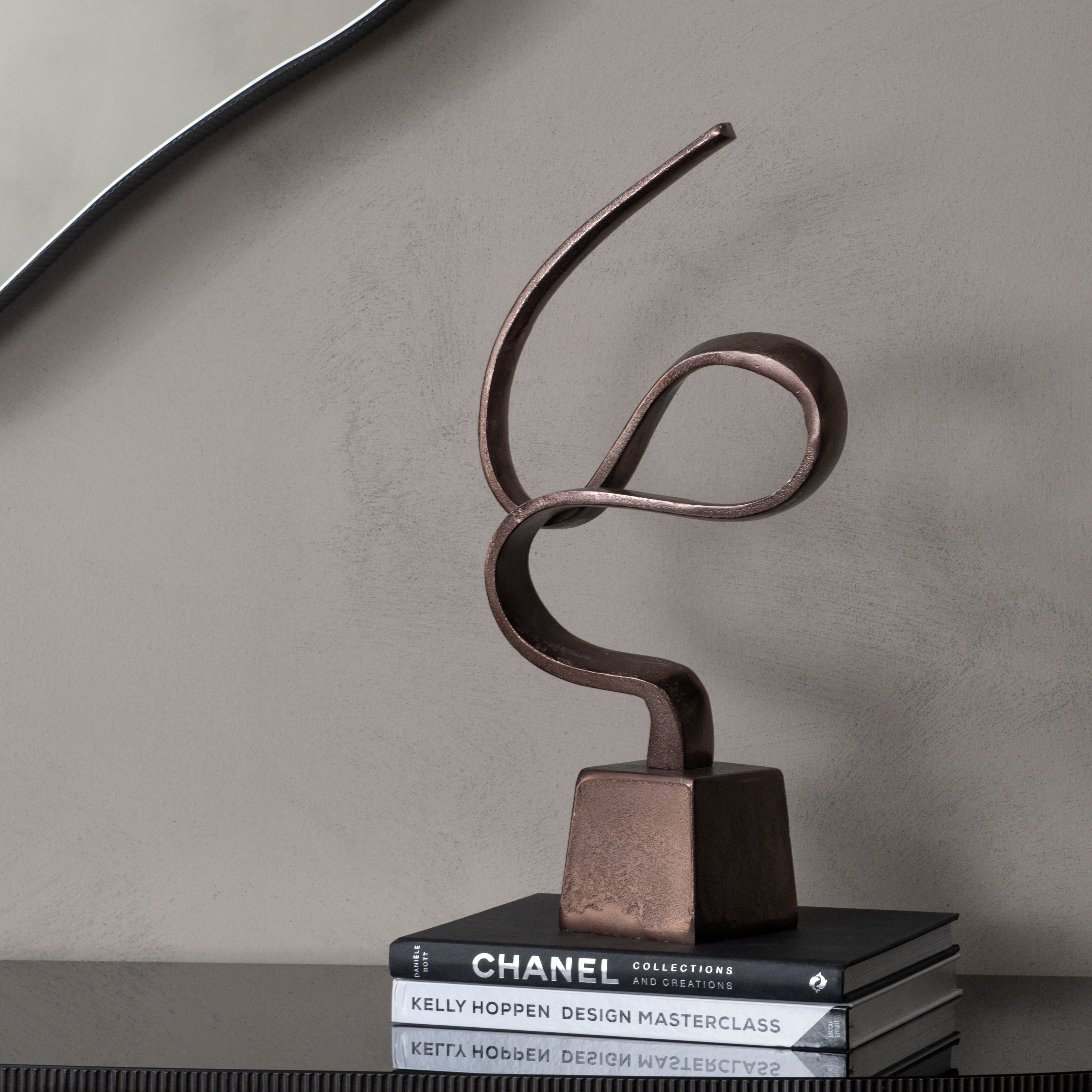 Bronze Abstract Curvilinear Wellness Sculpture
