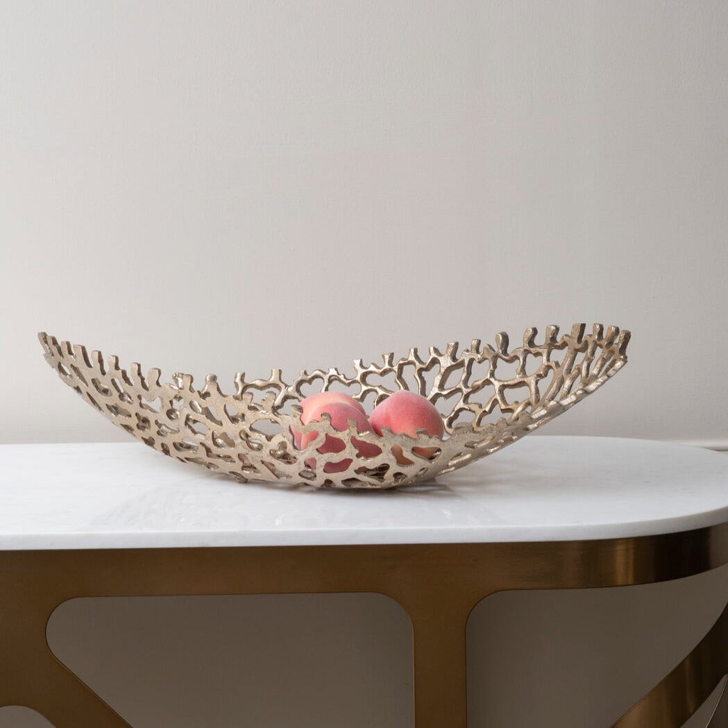 Aussie Gold Aluminium Coral Ellipse Bowl