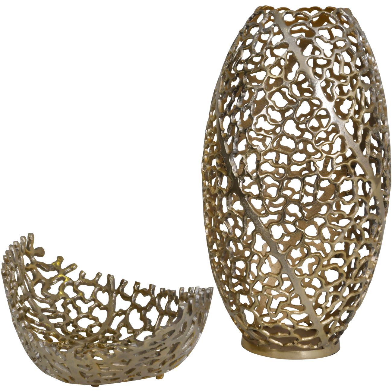 Aussie Gold Aluminium Coral Ellipse Bowl range setting