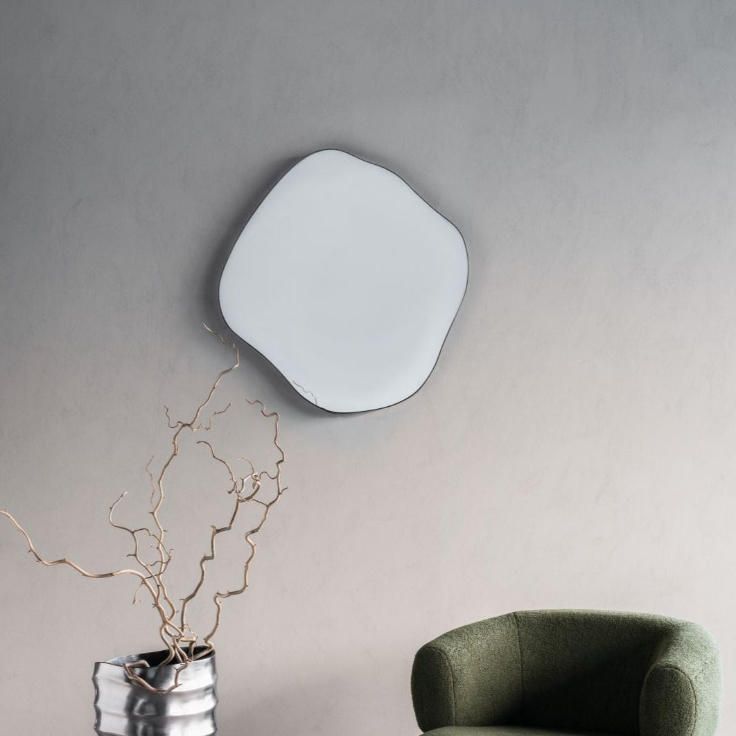 Organic Abstract Rustic Finish Wall Mirror | Medium