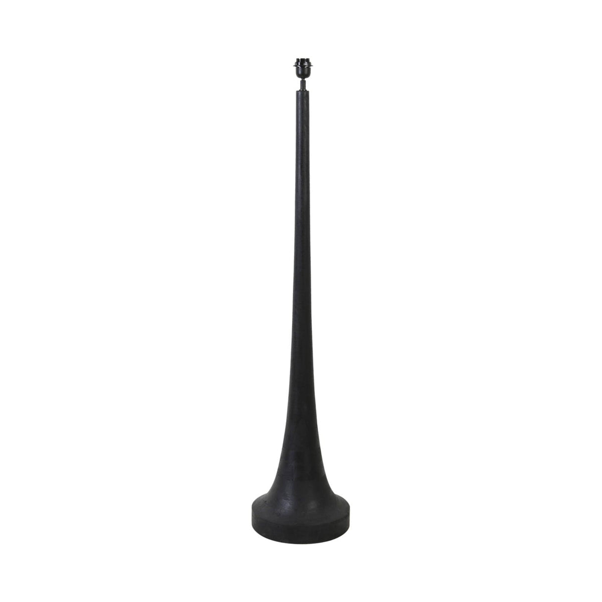 Jovany Matt Black Wood Floor Lamp Base