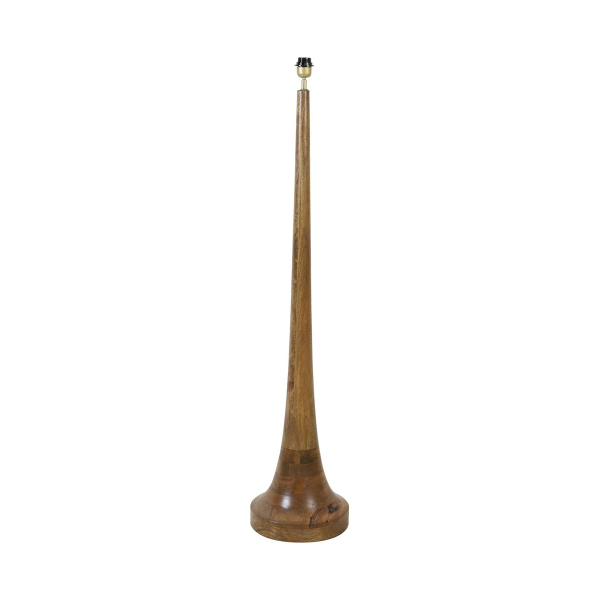 Jovany Oiled Brown Wood Floor Lamp Base