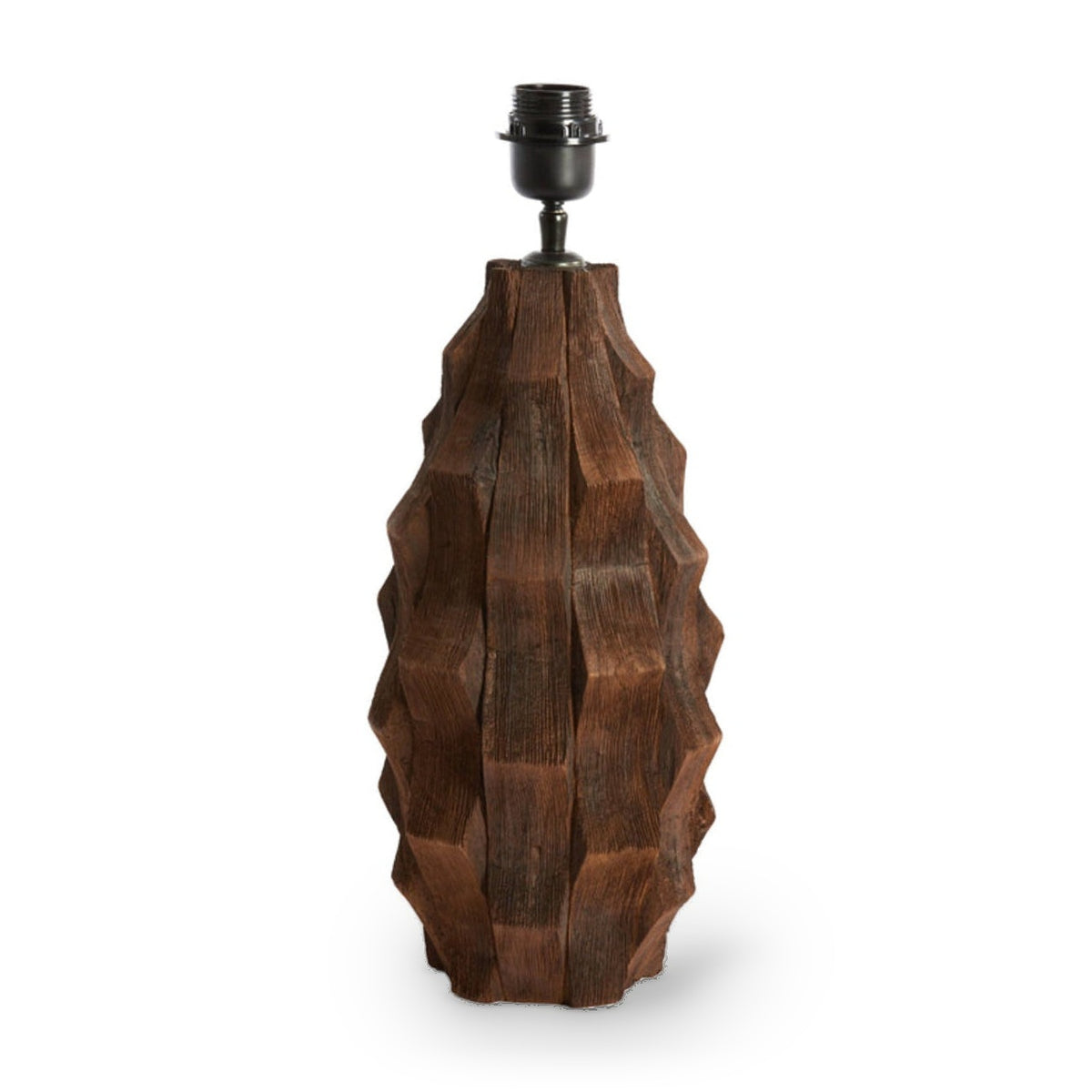 Takabe Chocolate Brown Wood Table Lamp Base 38cm