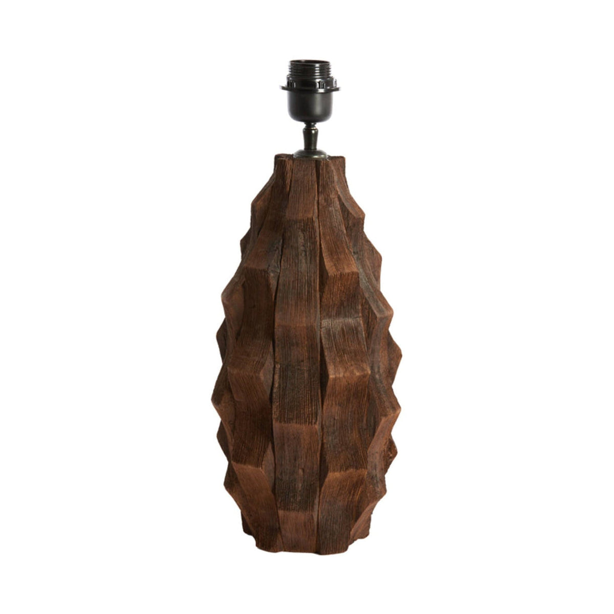 Takabe Chocolate Brown Wood Table Lamp Base 38cm