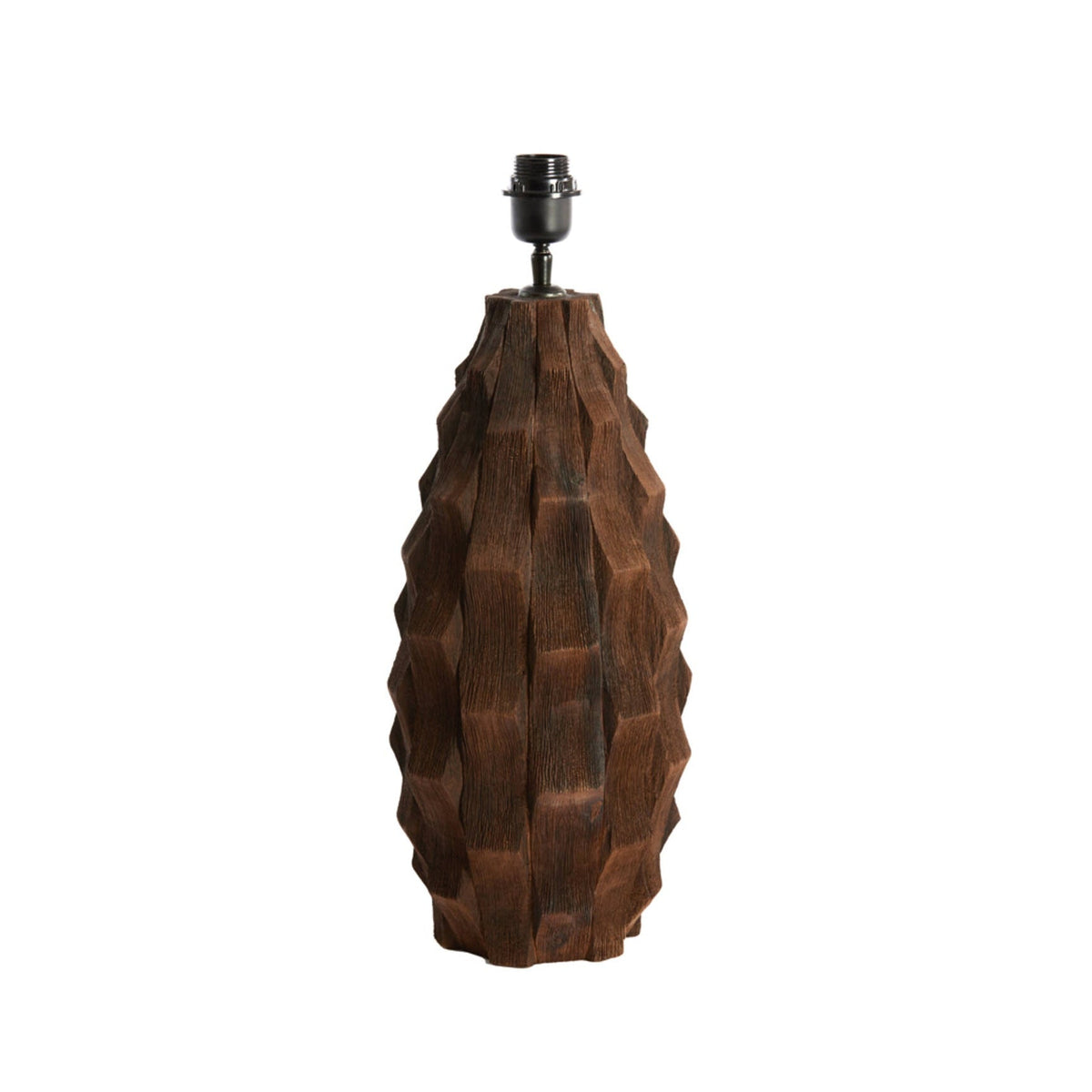Takabe Chocolate Brown Wood Table Lamp Base 46cm