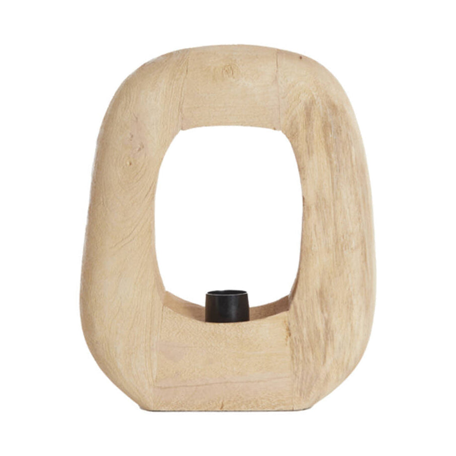 Kelafo Matt Natural Wood Table Lamp 30cm