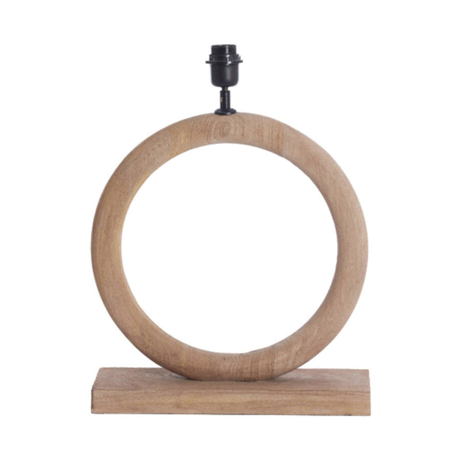 Nubia Matt Natural Wood Table Lamp Base 44cm