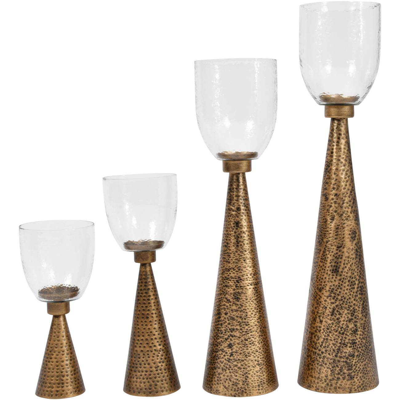 Sandbanks Bronze Hurricane Table Candle Holder Small range setting