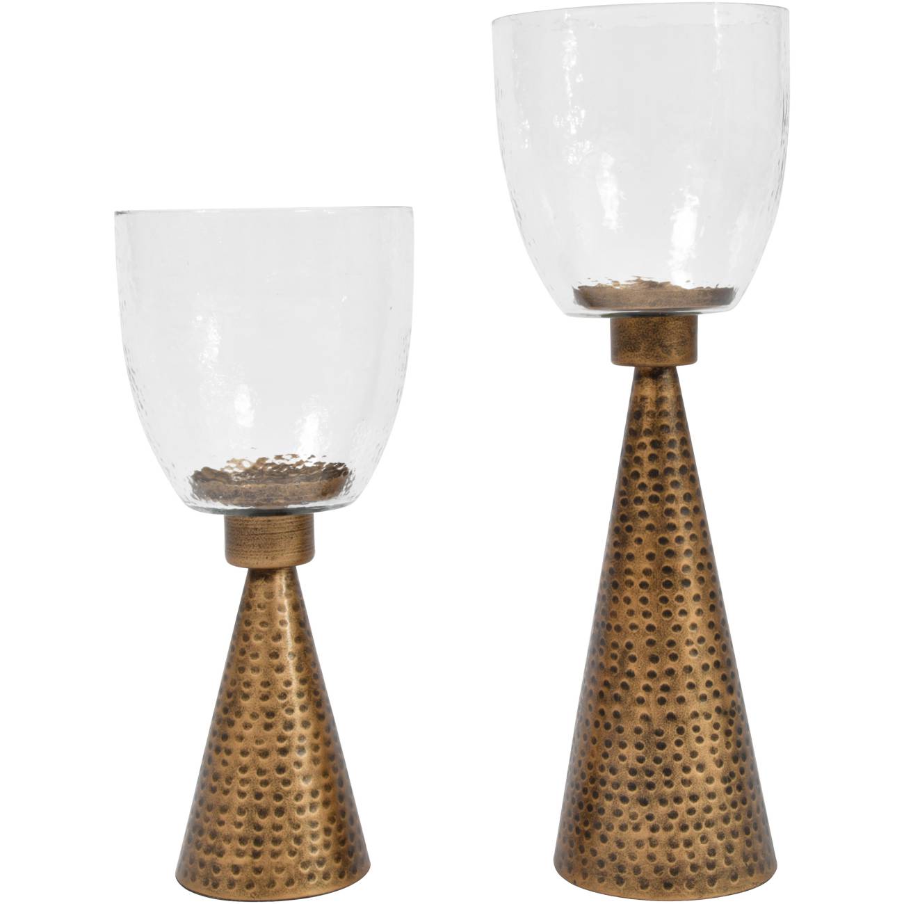 Sandbanks Bronze Hurricane Table Candle Holder Small range setting