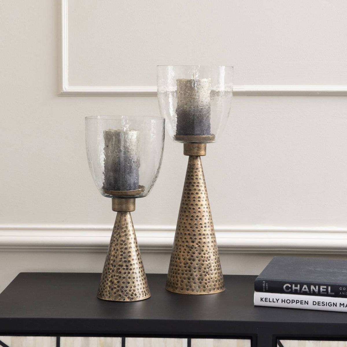 Sandbanks Bronze Hurricane Table Candle Holder Small