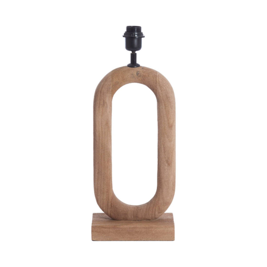 Paceco Matt Natural Wood Table Lamp Base 44cm