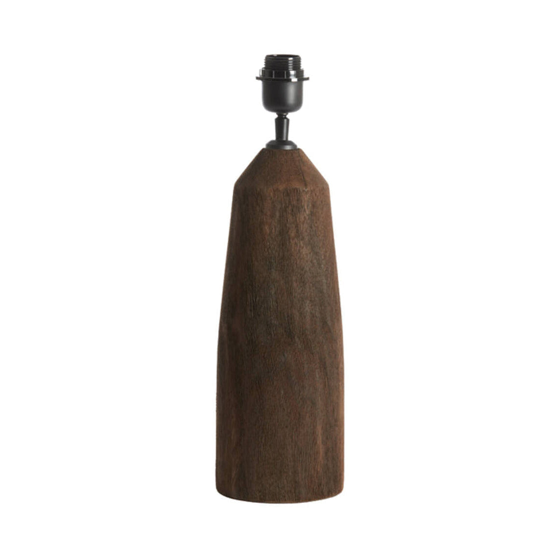 Trapani Matt Dark Brown Wood Table Lamp Base 35cm