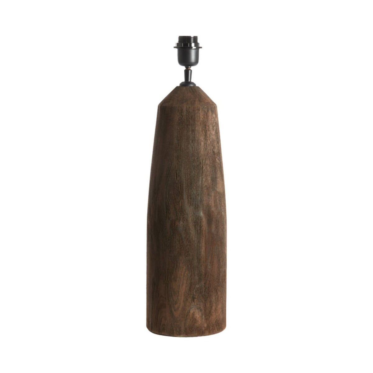 Trapani Matt Dark Brown Wood Table Lamp Base 45cm