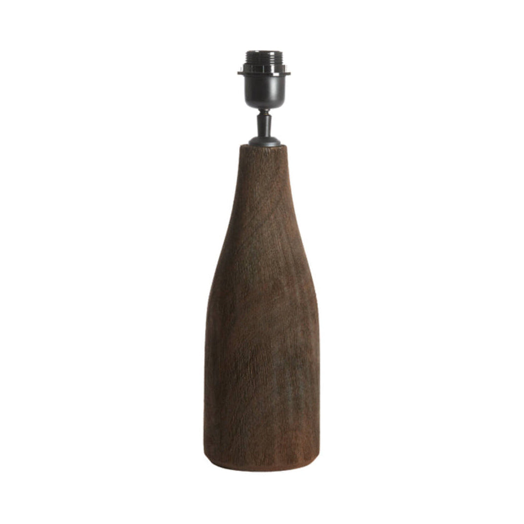 Trapino Matt Dark Brown Wood Table Lamp Base 32cm