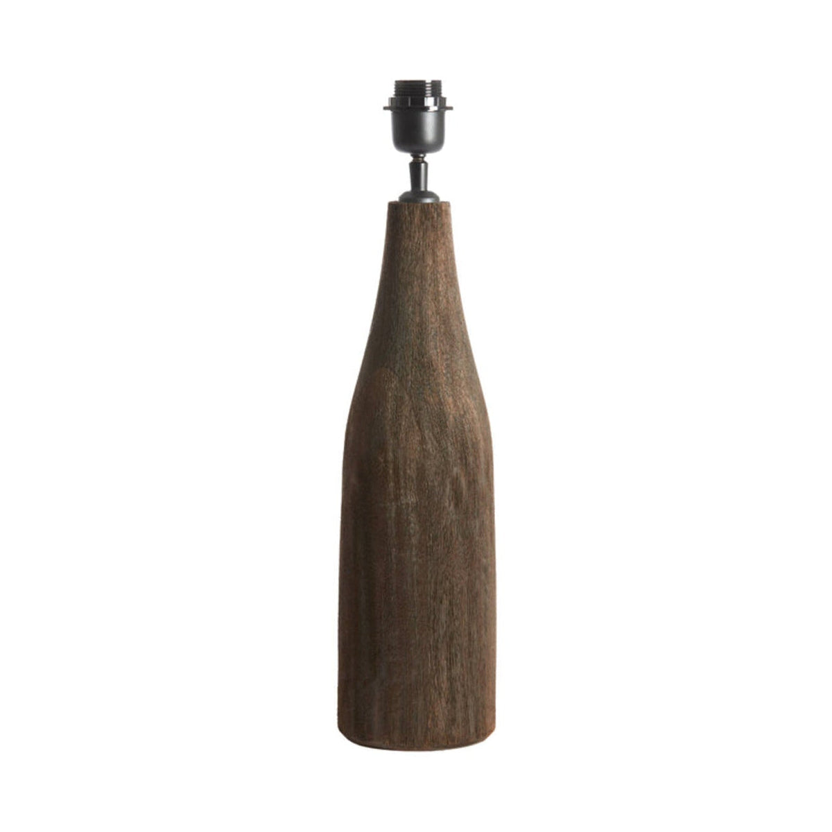 Trapino Matt Dark Brown Wood Table Lamp Base 42cm