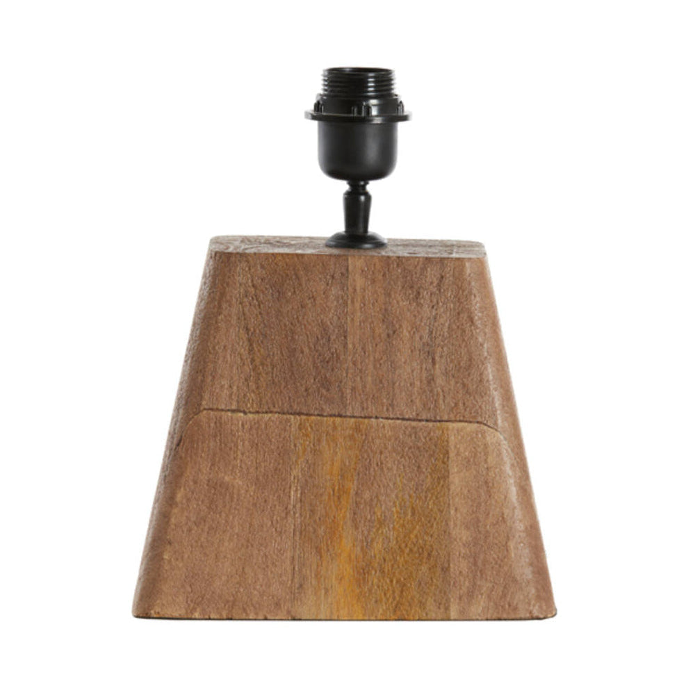 Kardan Matt Brown Wood Large Table Lamp Base 19cm