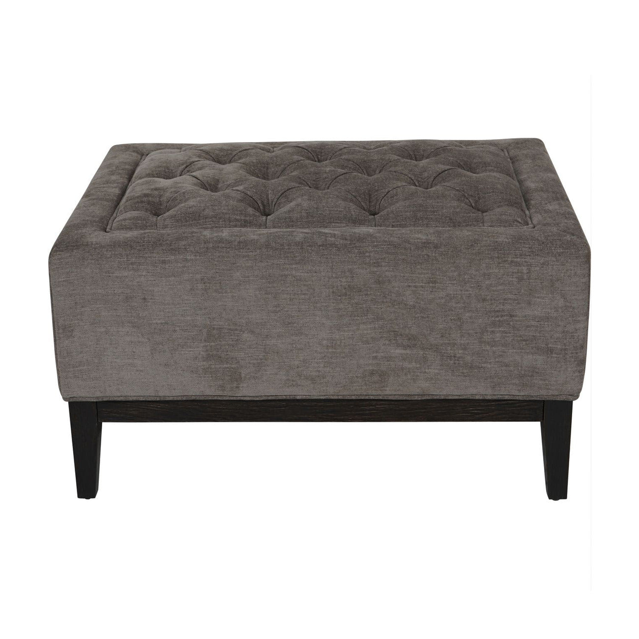 Theodore Warm Grey Buttoned Stool