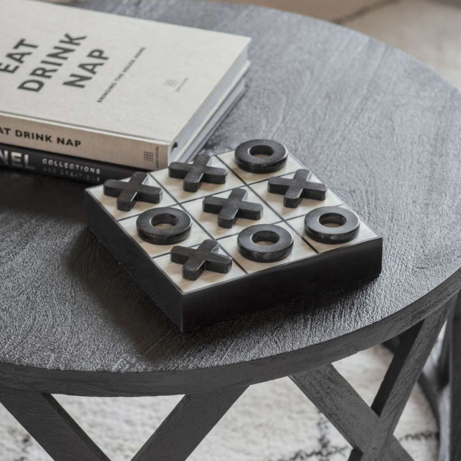 Chollerford Off White Bone Inlay Noughts & Crosses Game