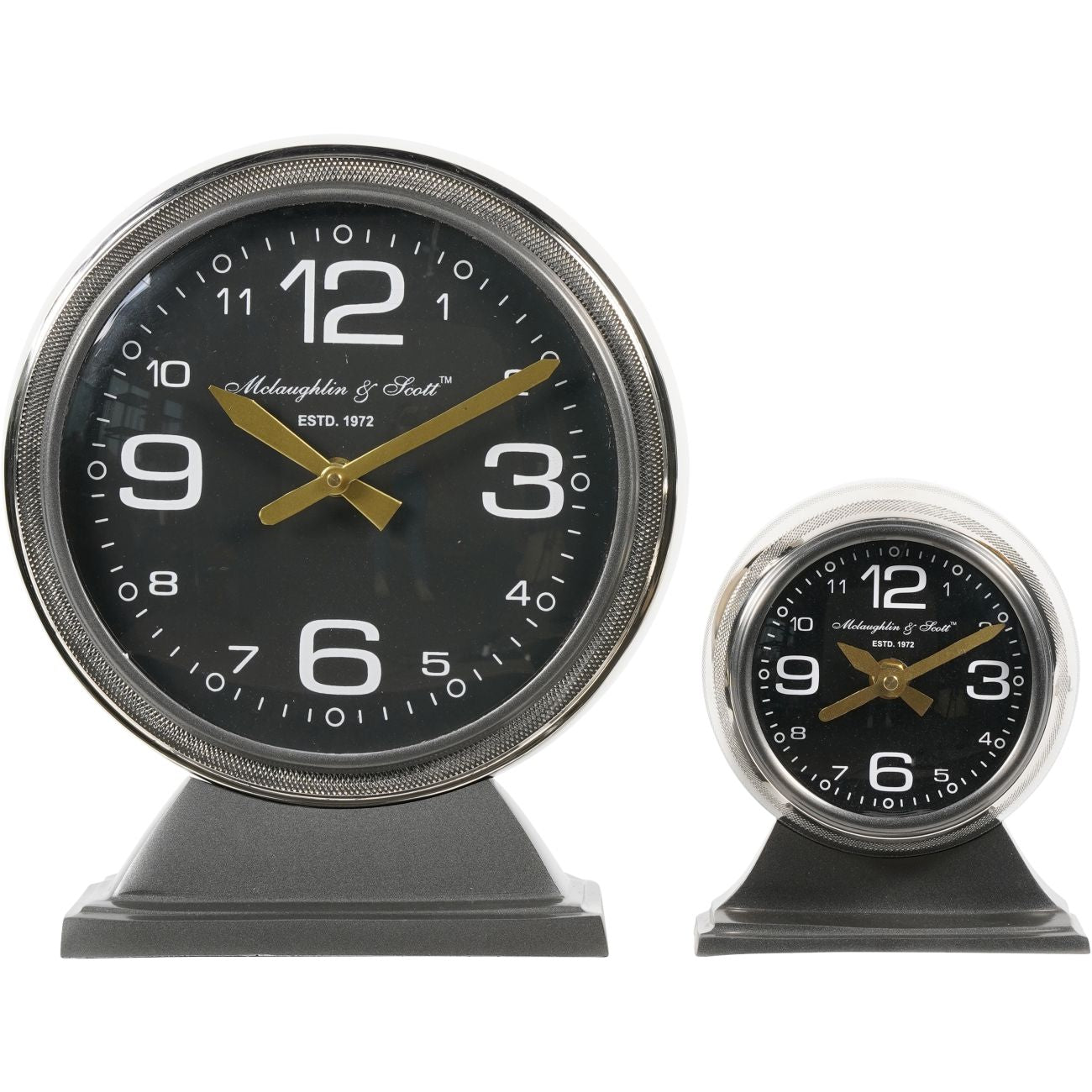 Aviation Grey Mantel Clock Large