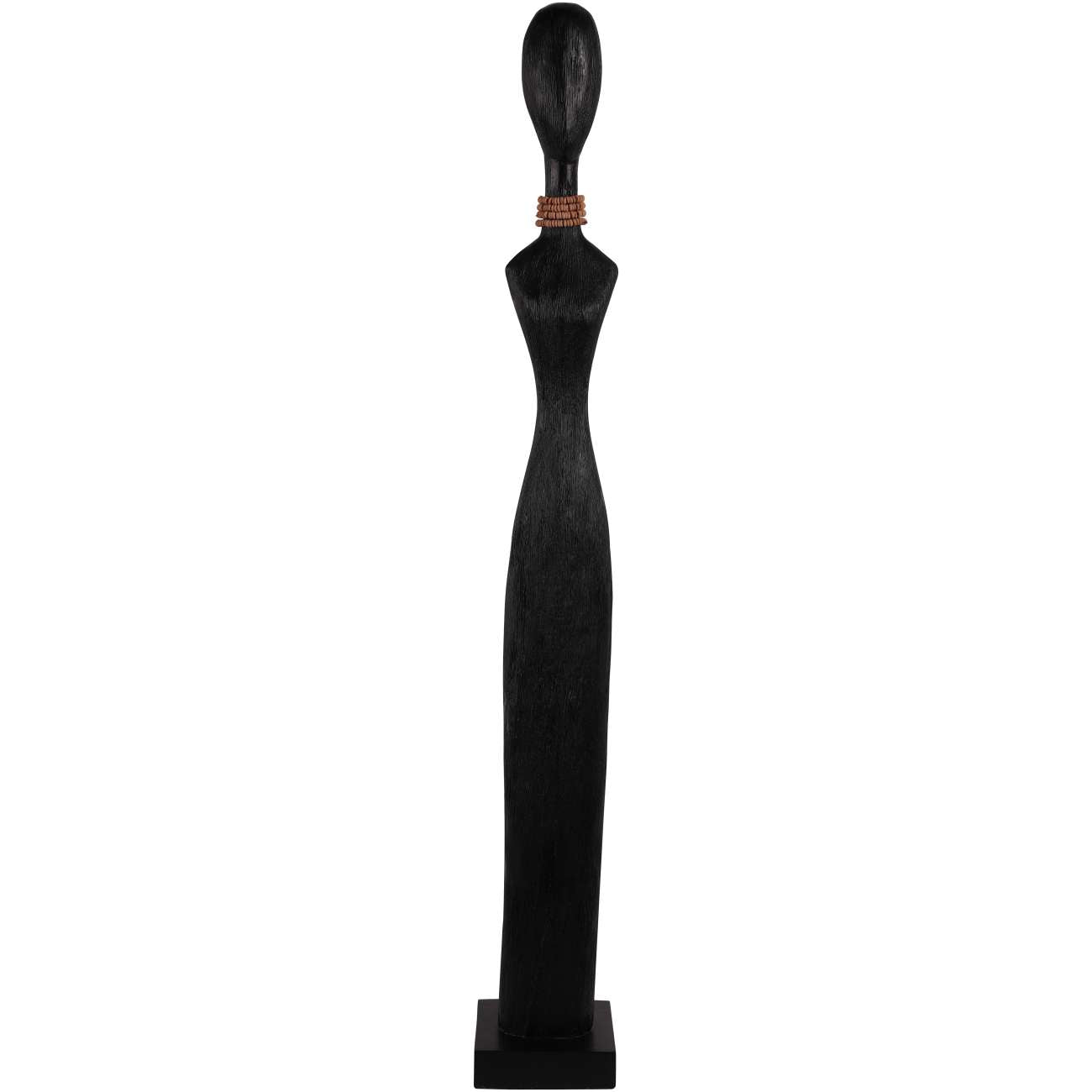 Abstract Black Mango Wood Female Floor Standing Sculpture | Large
