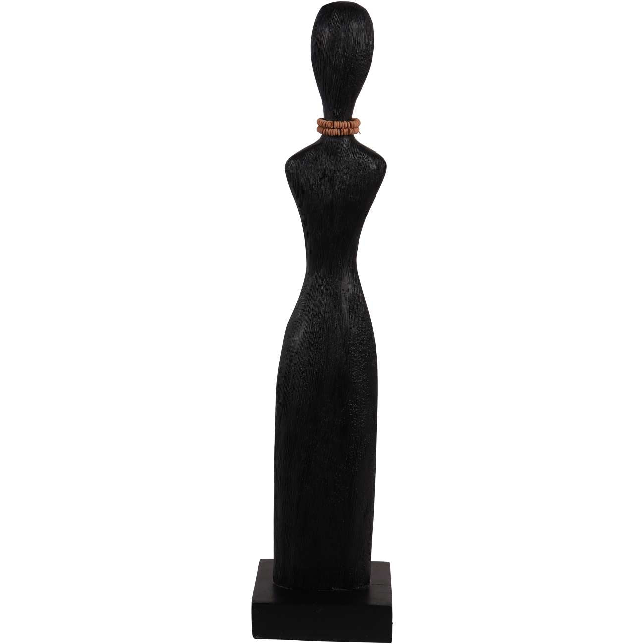 Abstract Black Mango Wood Female Floor Standing Sculpture | Small