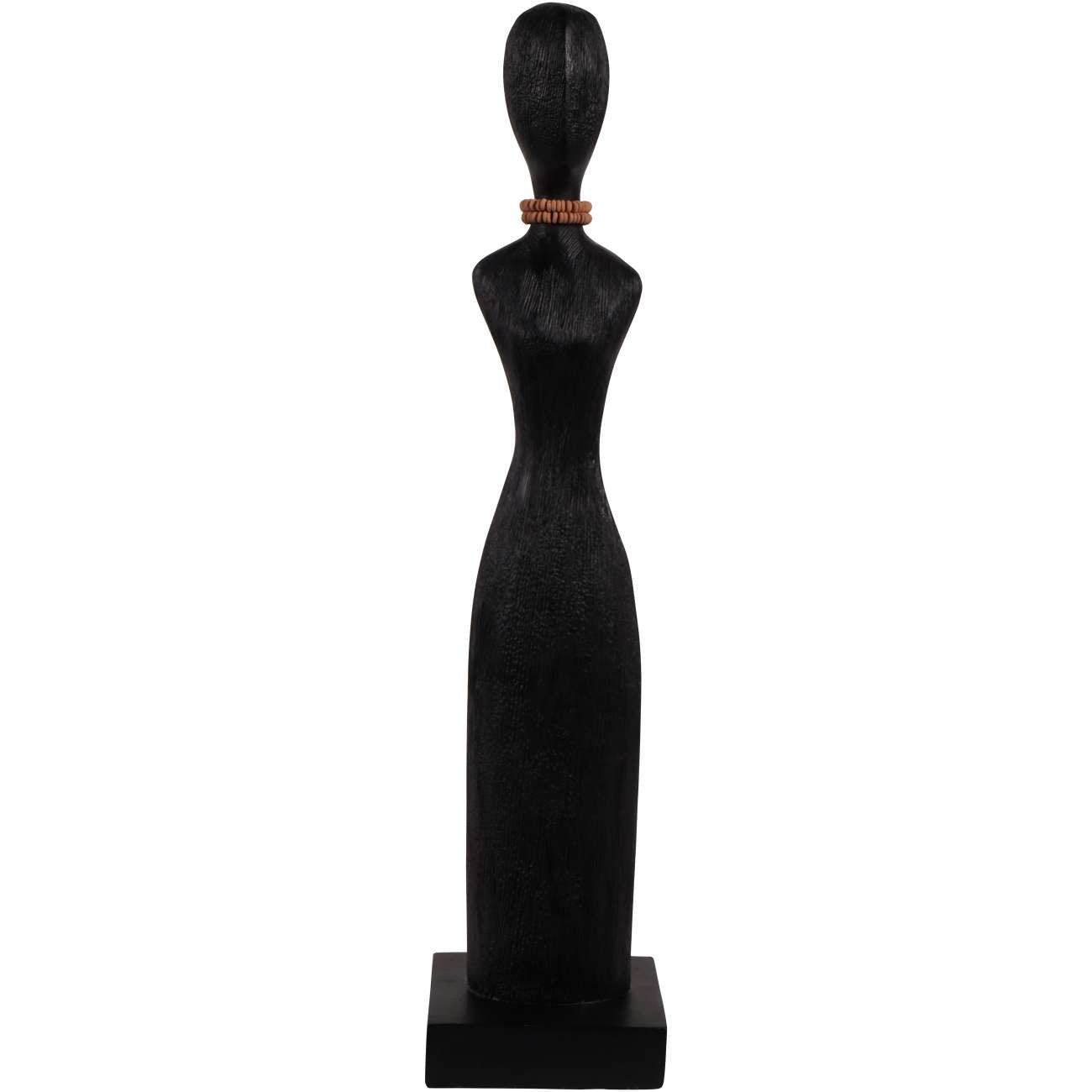 Abstract Black Mango Wood Female Floor Standing Sculpture | Small