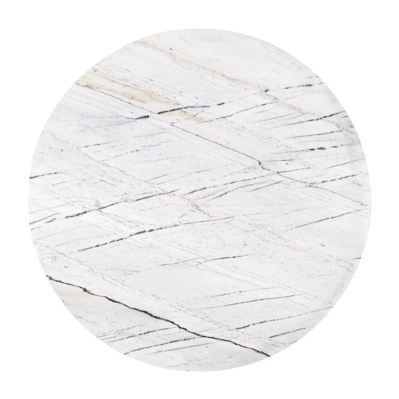 Set of 2 Richmond Interiors Lexington White Carrara Marble Round Coffee Table Nest